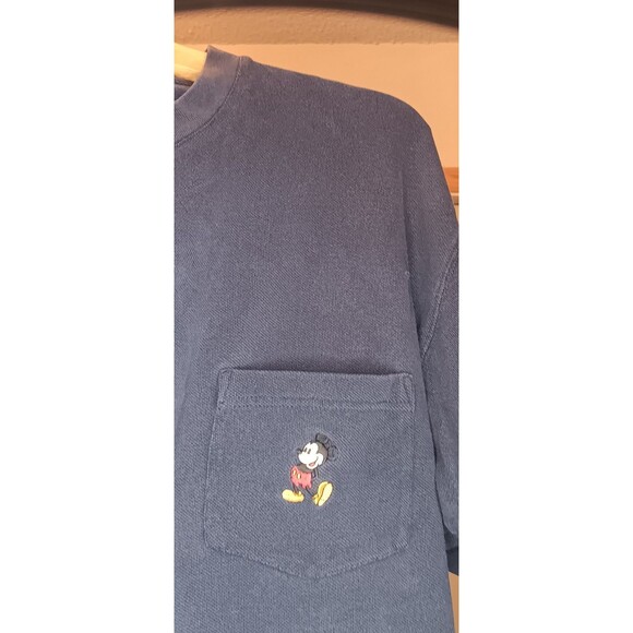 Vintage Disney Designs Mickey Mouse USA Made Blue Men's Large Tee T Shirt - Picture 3 of 5